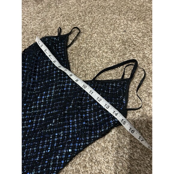 Vintage Y2K Rampage Black Fishnet Fitted Whimsigoth Mermaid Layered Slip Dress - Picture 15 of 15